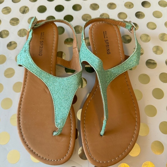 Glitter green sandals - Picture 2 of 5